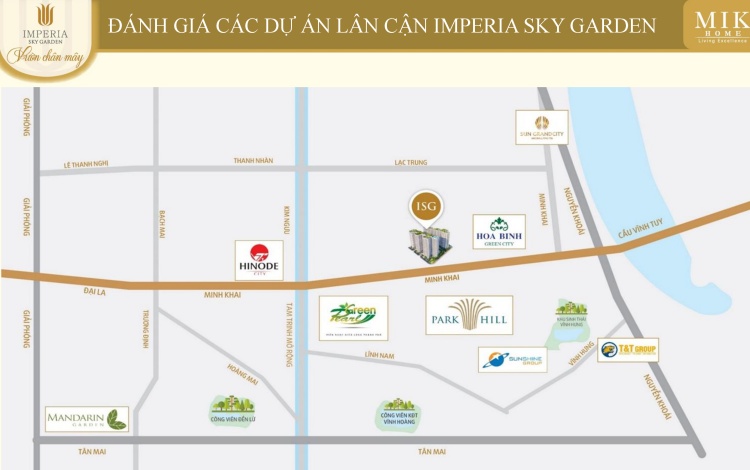 Tiềm năng vị trí dự án chung cư Imperia Sky Garden 423 Minh Khai