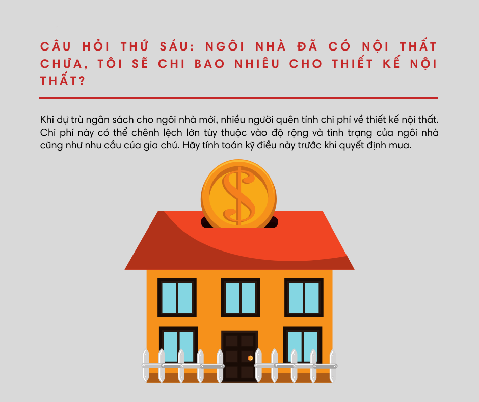  Nhà đã thiết kế nội thất chưa?. Tôi sẽ chi bao nhiêu cho khoản này?