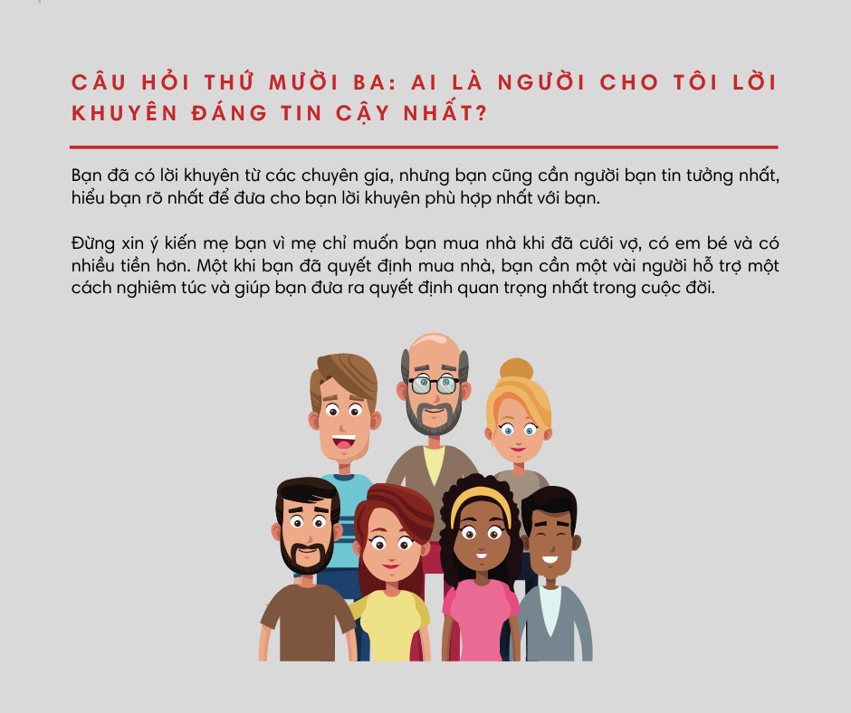 Ai là người cho tôi lời khuyên đáng tin cậy nhất?