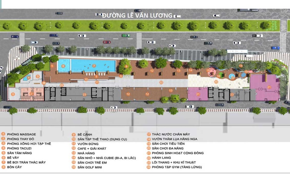 Tiện ích dự án căn hộ LA Partenza Nhà Bè