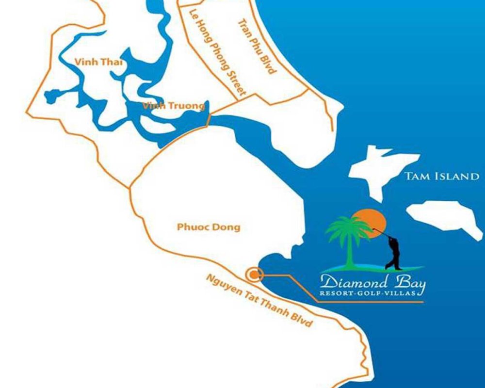 Vị trí khu đô thị Sunshine Diamond Bay Nha Trang trên Google Map