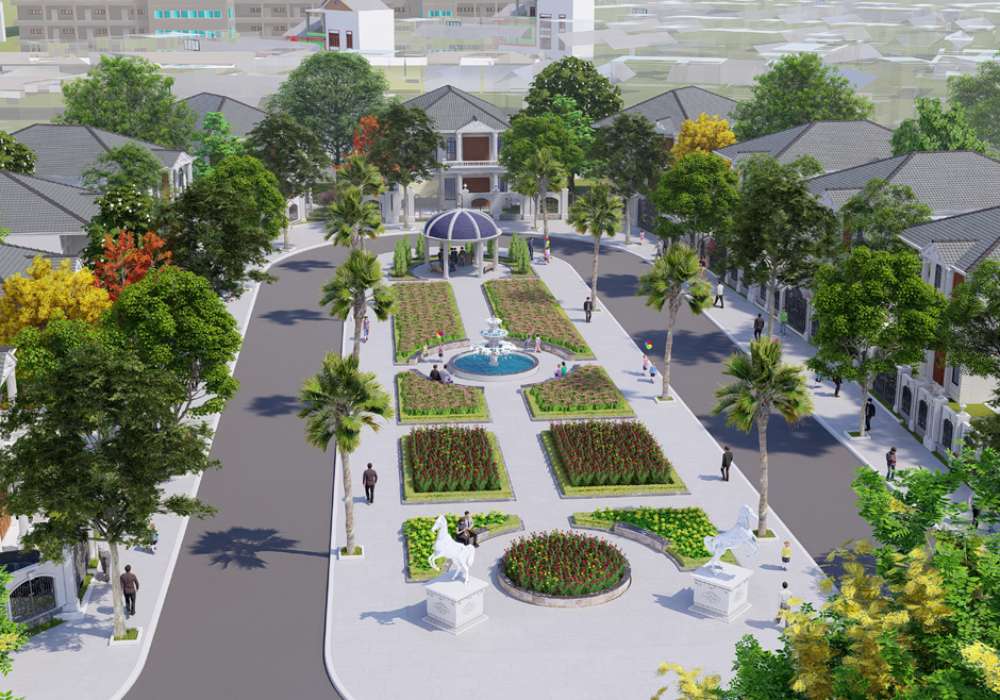 Toàn cảnh công viên dự án Mỹ Tho Riverside