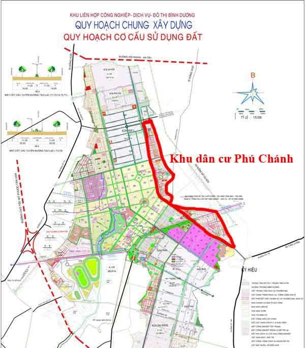 Sơ đồ quy hoạch dự án : Khu TDC Phú Chánh