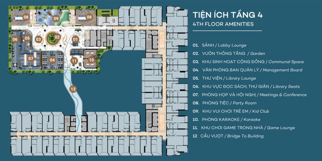 Tiện ích tầng 4 của căn hộ The Sóng Vũng Tàu