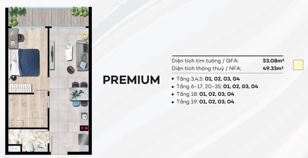 Thiết kế căn hộ The Sóng