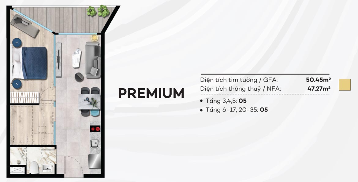 Thiết kế căn hộ The Sóng