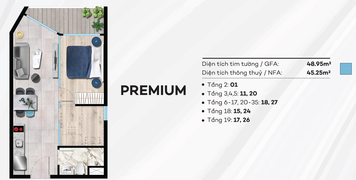 Thiết kế căn hộ The Sóng