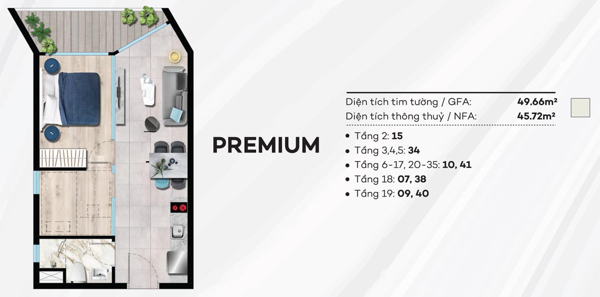 Thiết kế căn hộ The Sóng