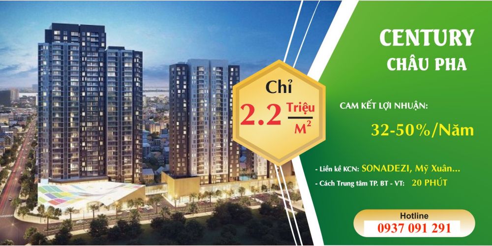 Phối cảnh dự án Century Châu Pha