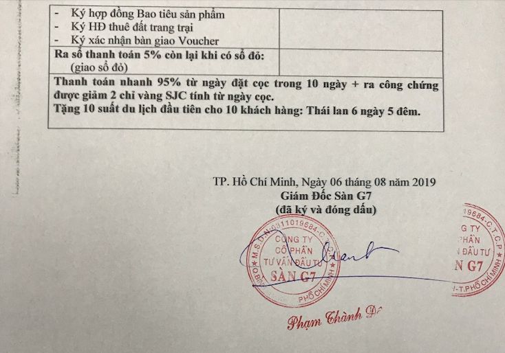 Chính sách khách hàng mua dự án Farmstay G7 Bình Châu