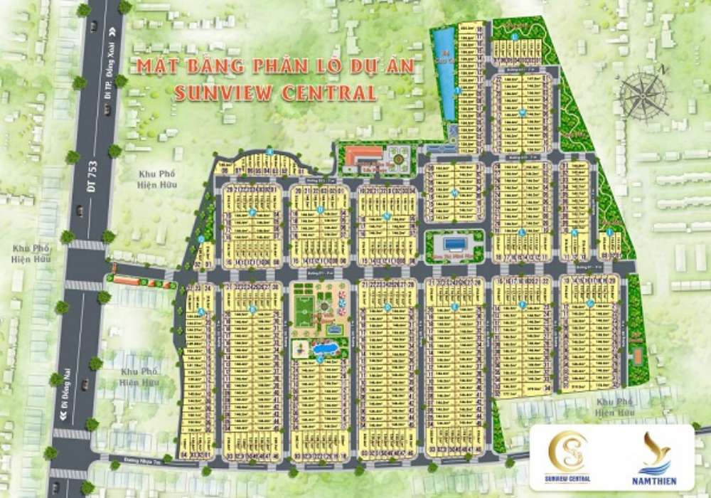 Mặt bằng dự án Sunview Central Bình Phước
