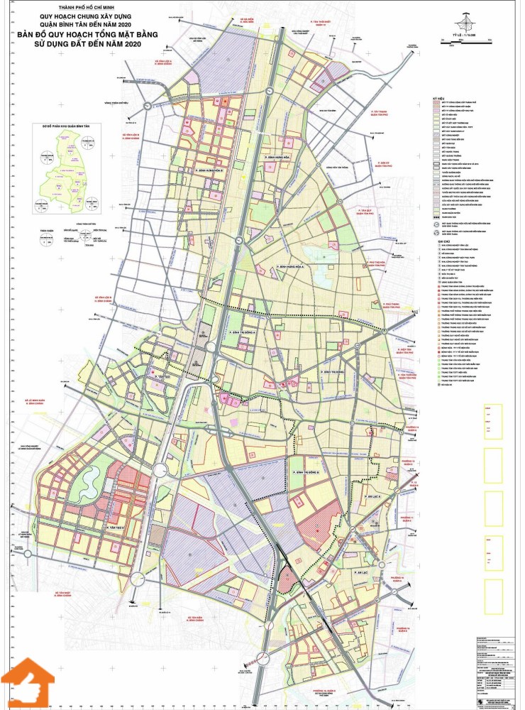 Bản đồ quy hoạch quận Bình Tân năm 2020