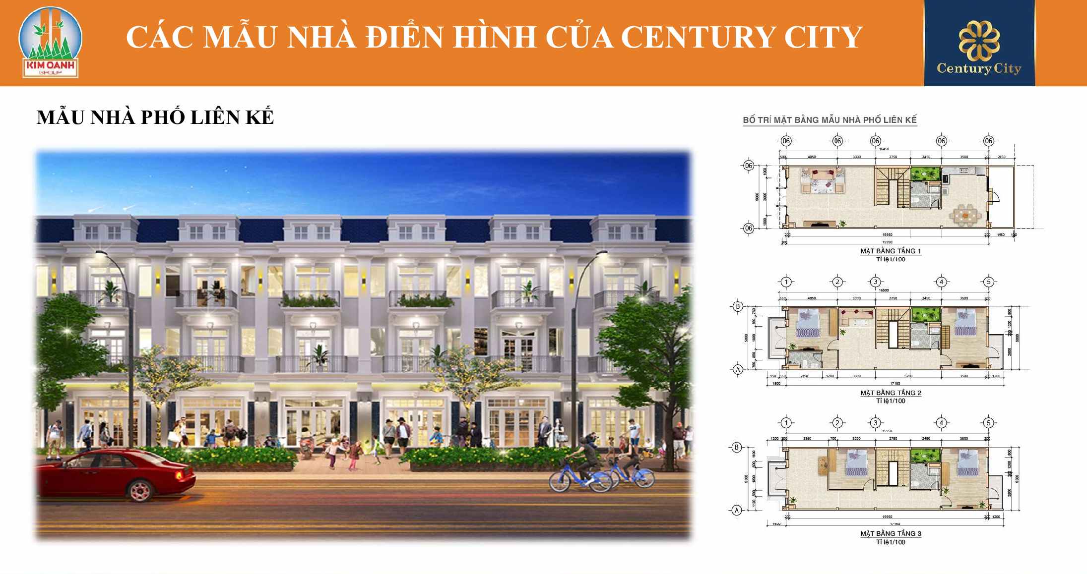 Mẫu nhà Phố Liên kế điển hình của Century City Bình Sơn