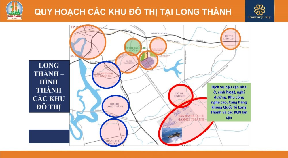 Quy hoạch chi tiết các khu đô thị tại huyện Long Thành