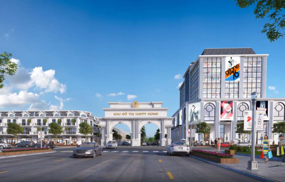 Phối cảnh nhà liền kề Happy Home Cà Mau