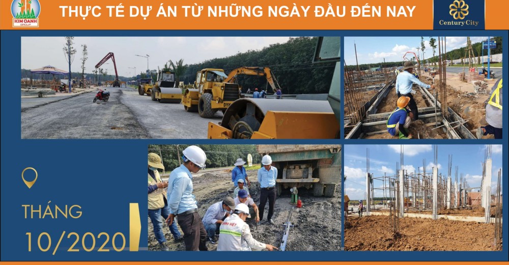 Tiến độ xây dựng dự án Century City tại xã Bình Sơn của tháng 10/2020