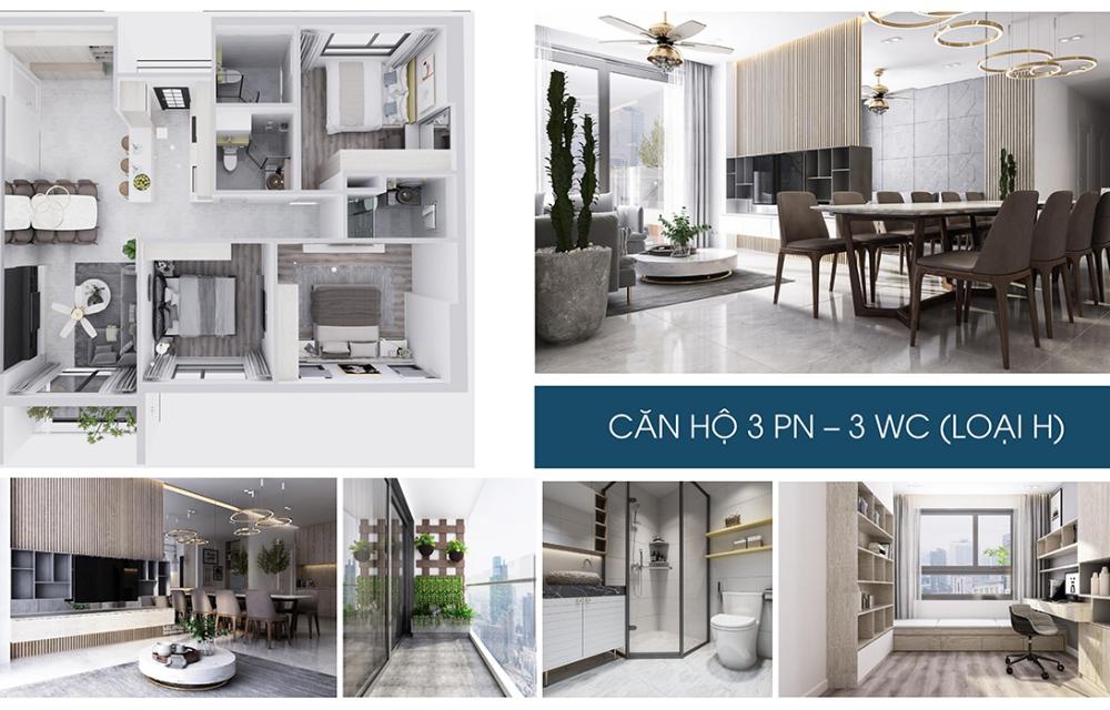 Thiết kế căn 3 phòng ngủ Alva Plaza Bình Dương