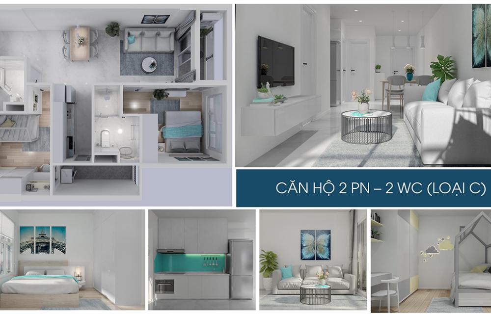 Thiết kế căn 2 phòng ngủ Alva Plaza Bình Dương