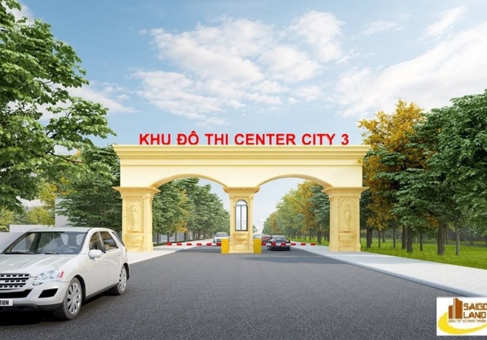 Cổng chính dự án Center City 3 Bàu Bàng Bình Dương