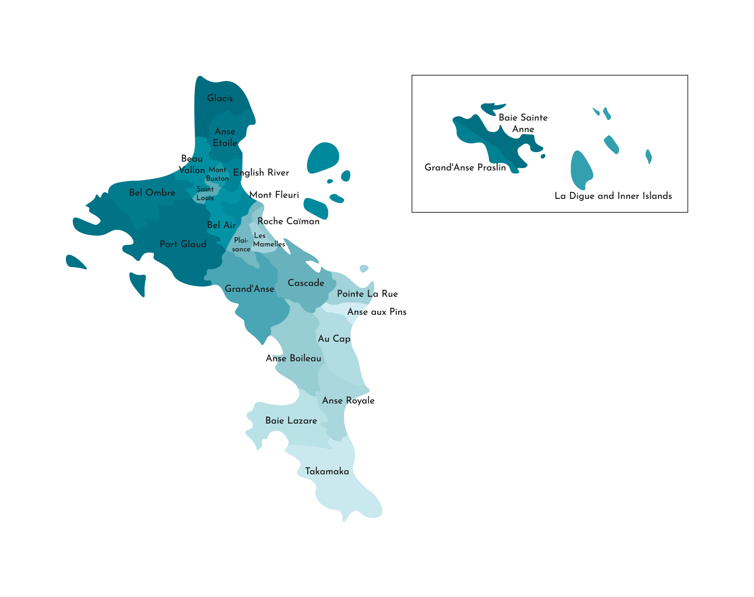 Cập nhật 2023: Bản đồ hành chính đất nước Seychelles (Seychelles Map) phóng to năm 2023, , Bản đồ