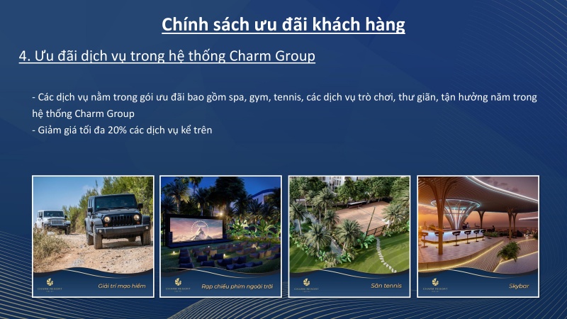 Ưu đãi dịch vụ trong hệ thống Charm Group