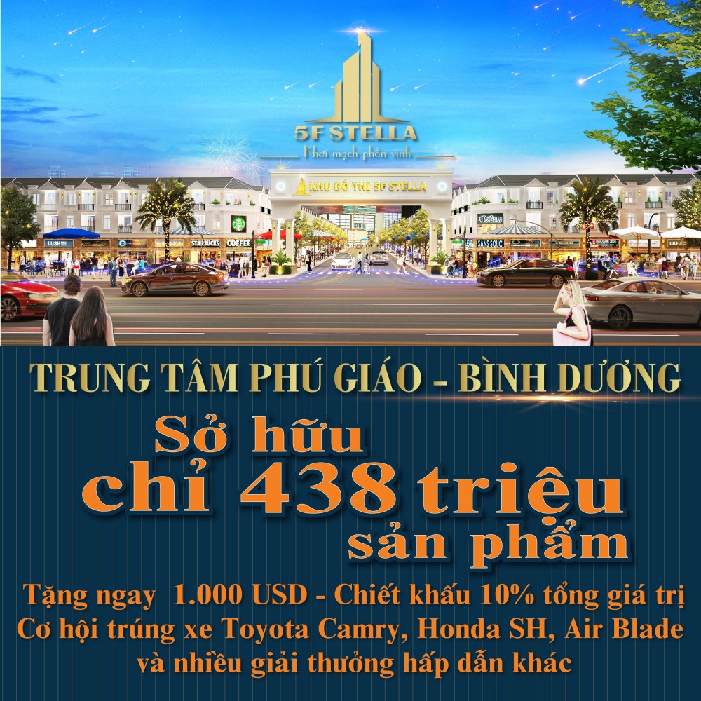 Chính sách bán hàng dự án 5F Stella Bình Dương đợt 1