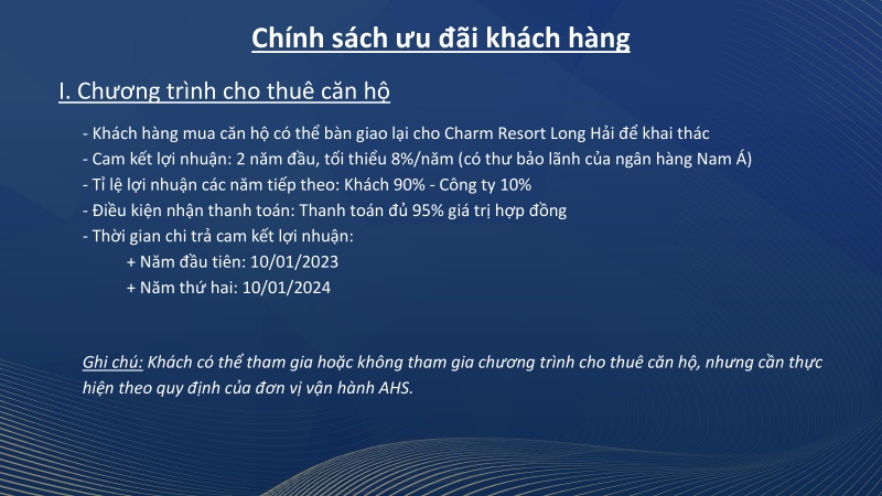 Chính sách ưu đãi khách hàng mua Charm Long Hải đợt 1