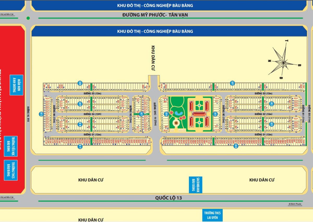 Mặt bằng Golden Future City Bàu Bàng Bình Dương