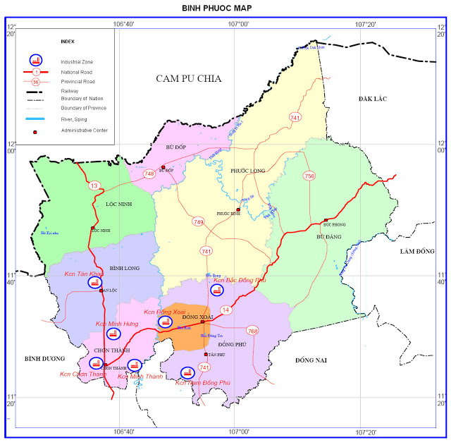 Bản đồ tỉnh Bình Phước