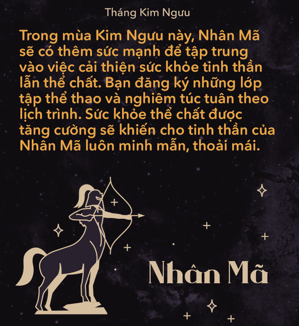 Tháng Kim Ngưu bắt đầu từ ngày 20/4 đến hết 20/05, dự đoán Nhân Mã sẽ như thế nào?