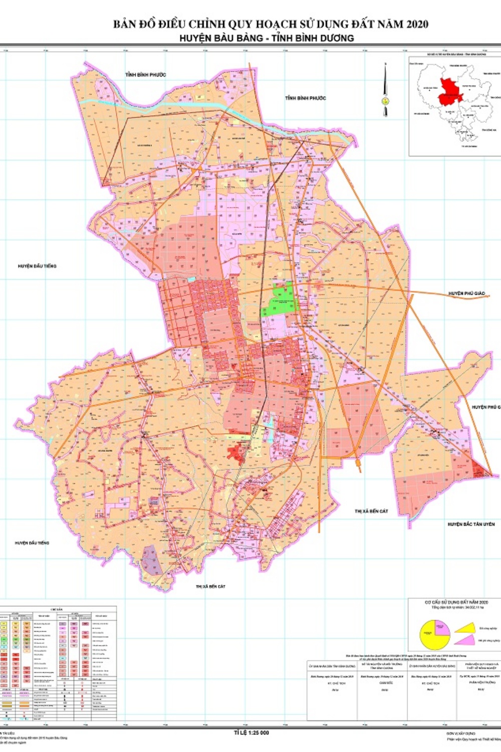 Bản đồ quy hoạch xã Trừ Văn Thố trong huyện Bàu Bàng