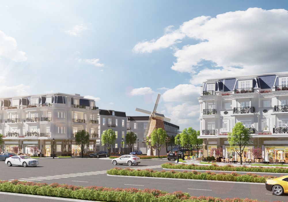 Trục đường chính dự án đất nền Tân Lân Residence Long An