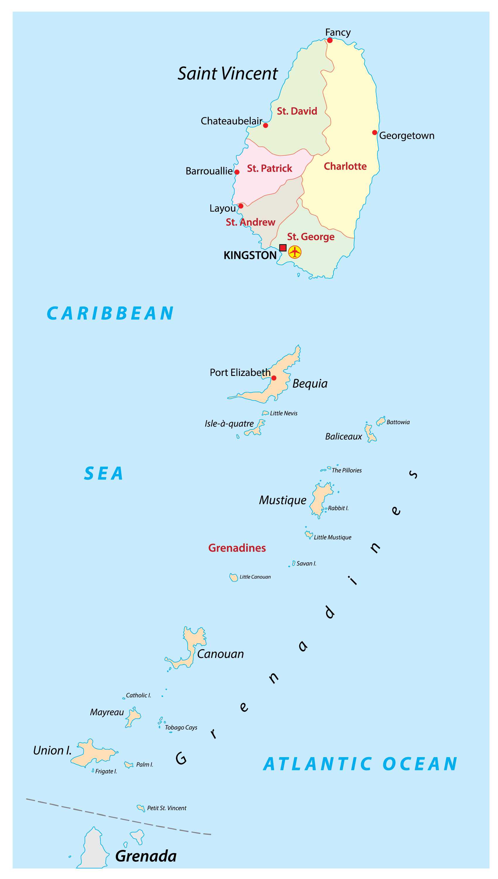 24100703 4 saint vincent and grenadines map