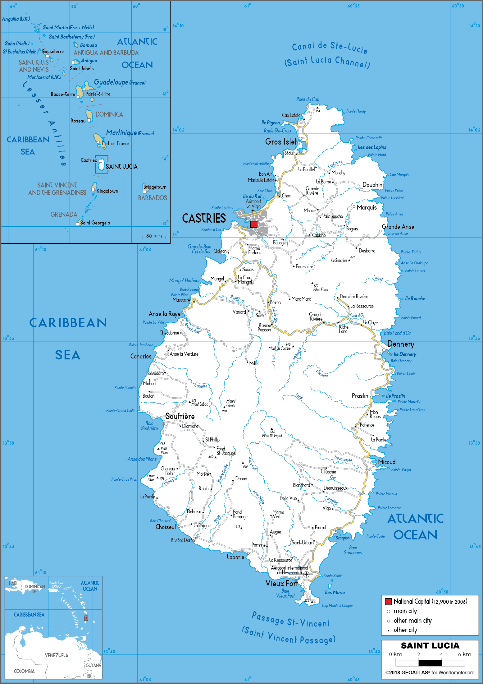 24102459 1 saint lucia map