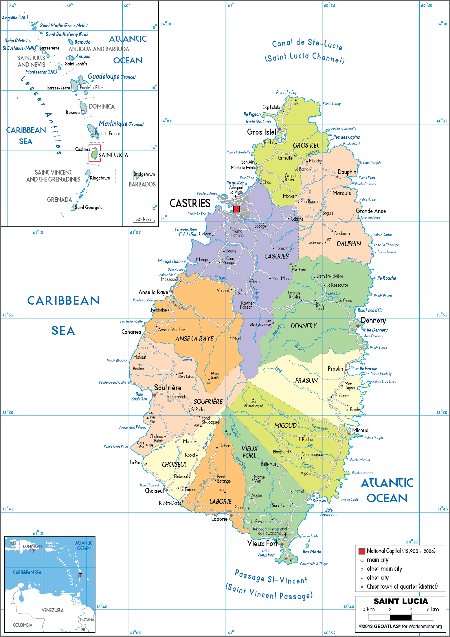 24102508 2 saint lucia map