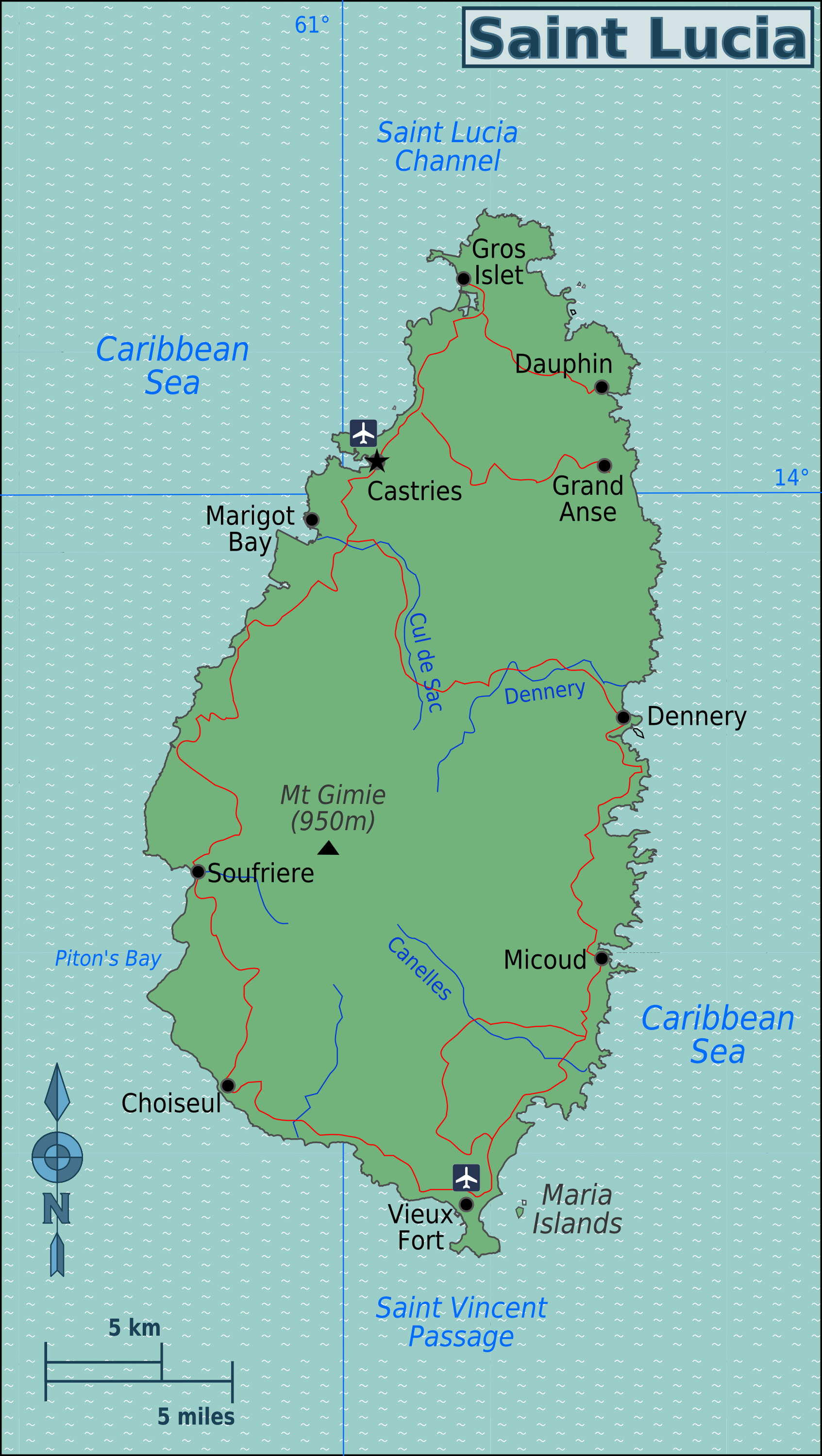 24102557 7 saint lucia map