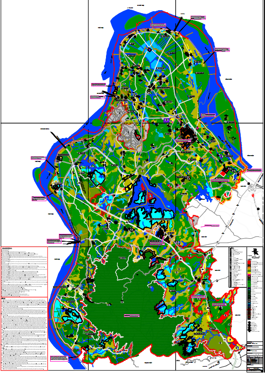 Bản đồ quy hoạch huyện Ba Vì đến năm 2030