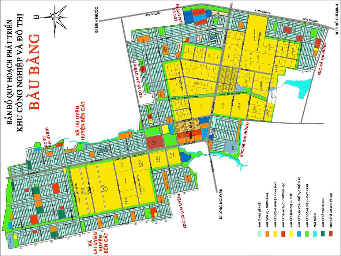 Bản đồ khu công nghiệp Bàu Bàng