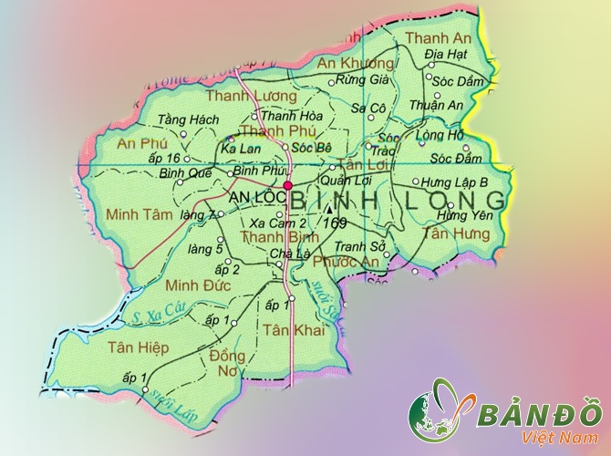 Bản đồ hành chính thành phố Bình Long