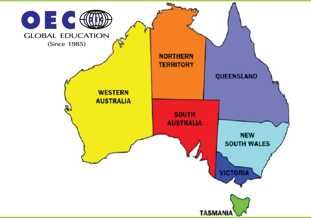 Bản đồ nước Úc (Australia) khổ lớn phóng to năm 2022