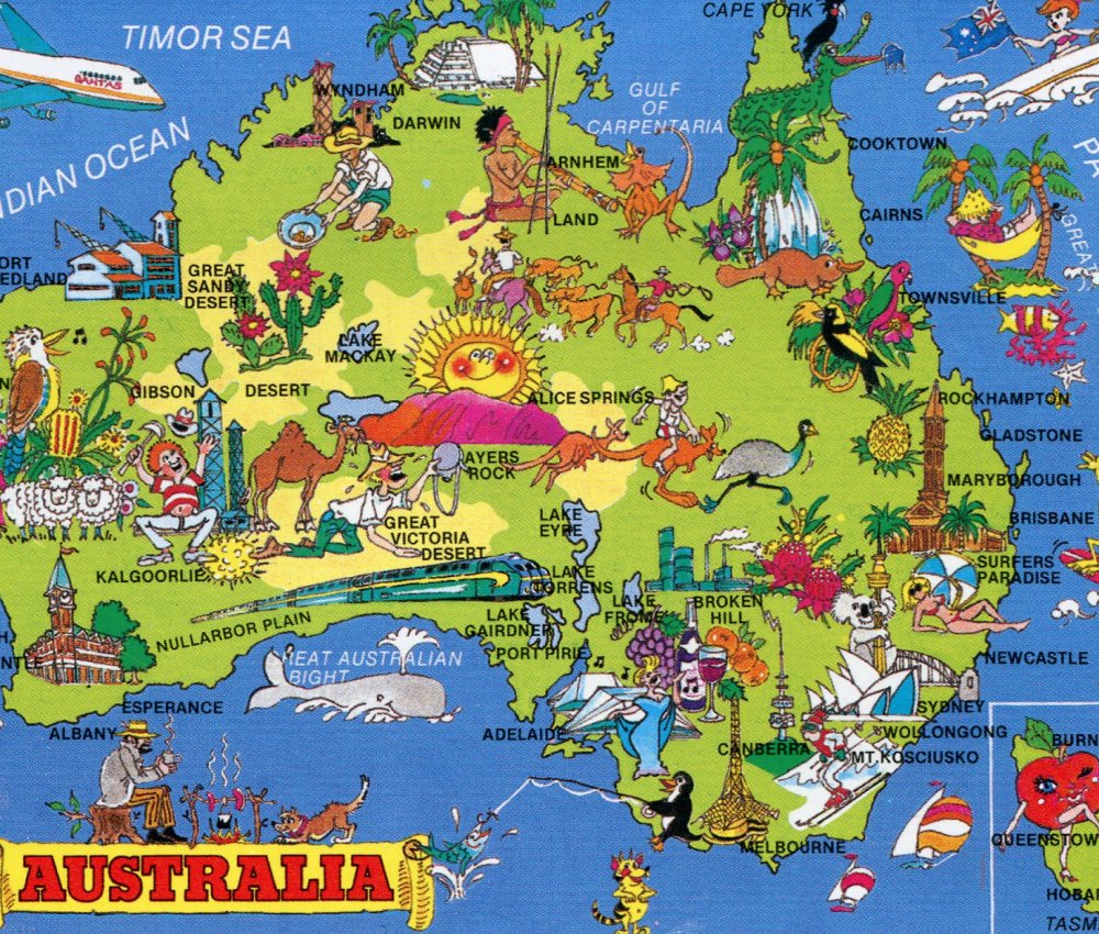 Bản đồ du lịch nước Úc