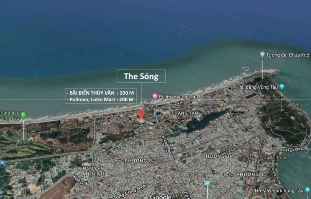 Vị trí dự án The Sóng Vũng Tàu
