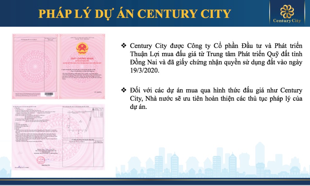 Pháp lý dự án Century City Long Thành