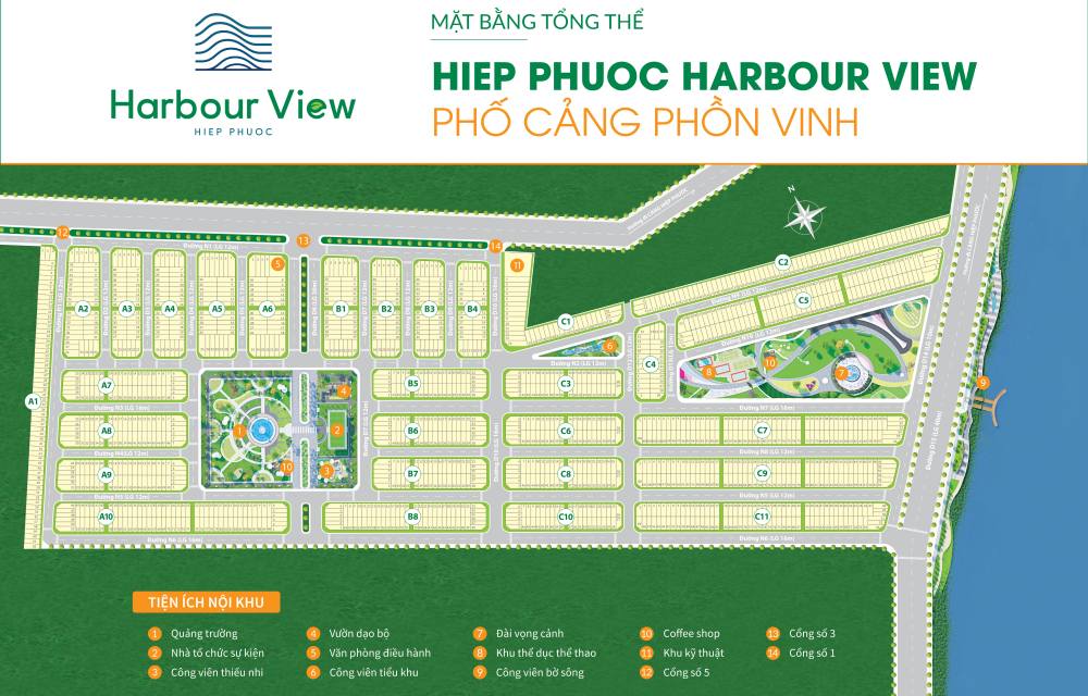 Mặt bằng phân lô dự án Hiệp Phước Harbour View Long An 