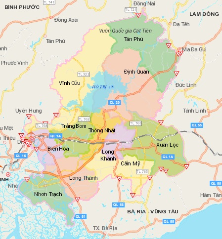 Bản đồ Đồng Nai