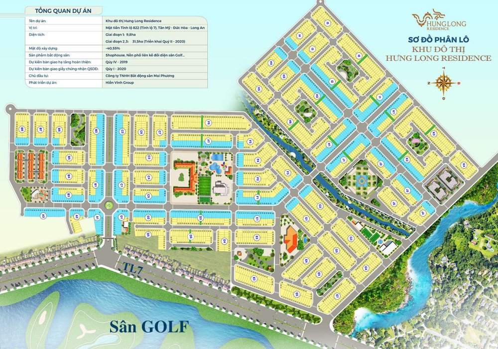Mặt bằng dự án Hưng Long Residence
