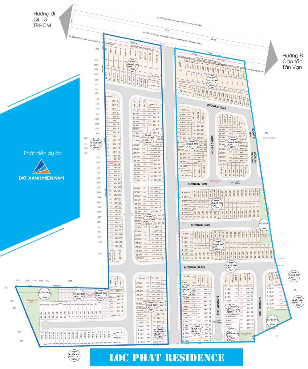 Mặt bằng dự án Lộc Phát Residence 