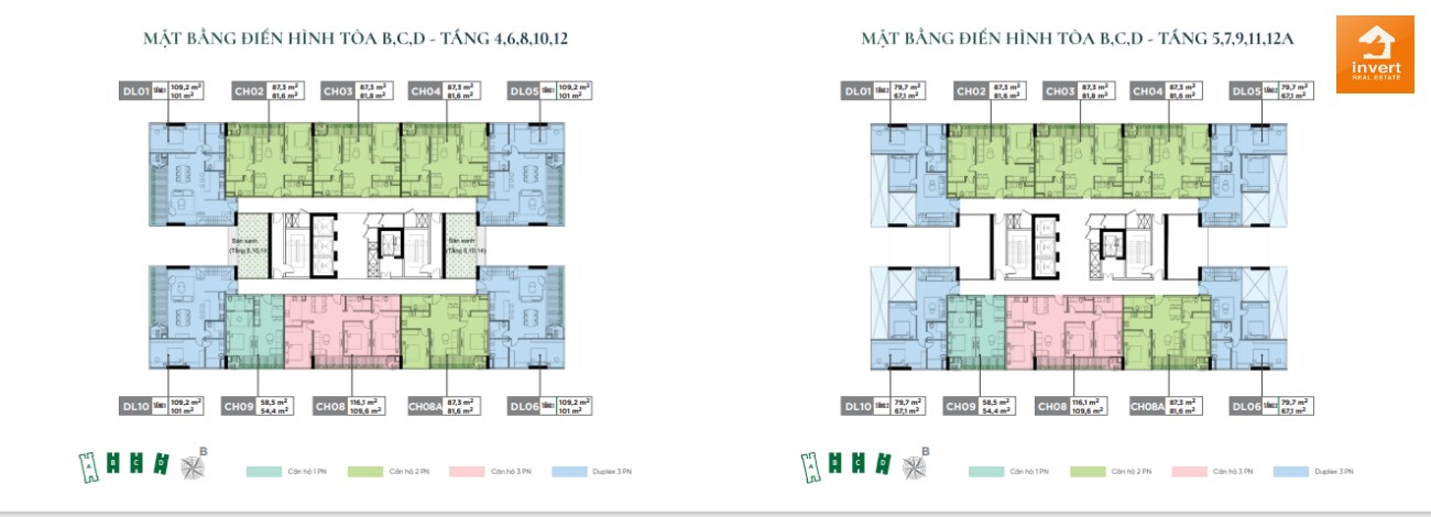 Mặt bằng phân lô dự án căn hộ Sunshine Green Iconic Hà Nội