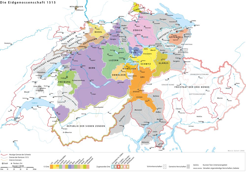                                 Bản đồ của Thụy Sĩ
