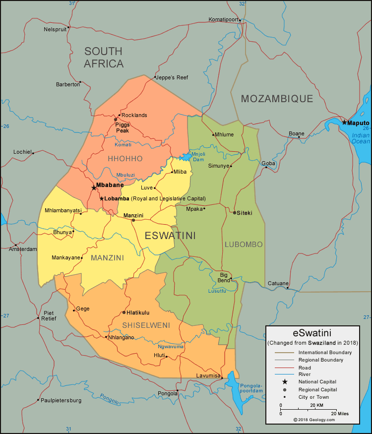 B N Eswatini T N C Swaziland Kh L N Ph Ng To 2025 26131456 2 Eswatini Map 
